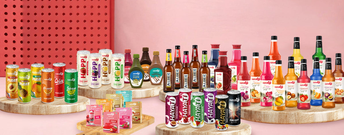 Hayati cans and bottles